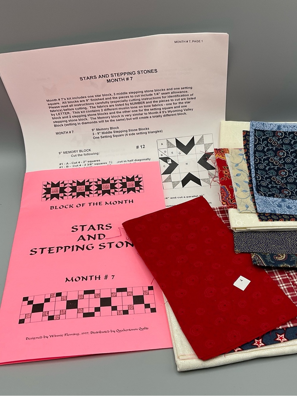 Quakertown Quilts Block of the Month Stars & Stepping Stones Kit Month #7